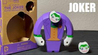 I THINK THIS JOKER FIGURE IS DRUNK! Joker wooden painted figure unboxing - Lootcrate, DC Comics