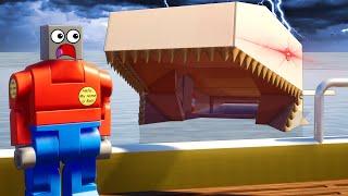 Massive LEGO SEA MONSTER Destroys My Ship in Brick Rigs RP!