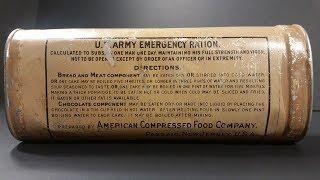 1906 US Army Emergency Ration Preserved Survival Food Testing 24 Hour MRE Review