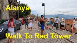 4K TURKEY  ALANYA Walk to Red Tower Walking Tour