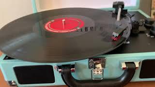 Victrola Journey suitcase record player in action (we love it)