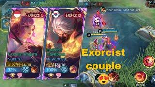 EXORCIST COUPLE GAMEPLAY ! HAYABUSA X KAGURA | MOBILE LEGENDS