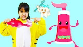 Brush Teeth and Going to Dentist | Katy Cutie and Ashu play Toothbrush stories for children