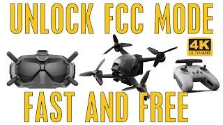 DJI FPV DRONE - GUIDE TO UNLOCK FCC MODE FOR FREE IN JUST 1 MINUTE ! 4K UHD VIDEO