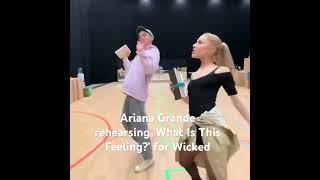 Ariana Grande rehearsing What Is This Feeling? #shorts #arianagrande #wicked #film #musical #movie