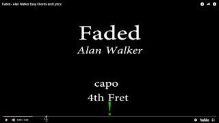 Faded - Alan Walker Easy Chords and Lyrics (4th)