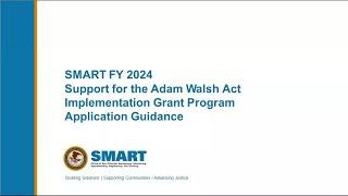 SMART FY 24 Adam Walsh Act Implementation Grant Program Application Guidance