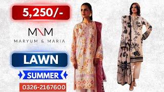 MARYAM & MARIA || LAWN 2025 || 0326-2167600 LADIES WEAR NASIR FABRICS LAHORE