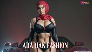 4k Magnetic Ai Lookbook: Arabian~ Hijab Model Rocks Bow Decor Lingerie Fashion