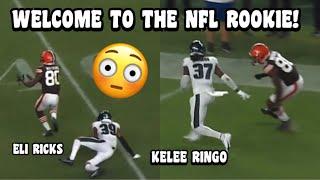 ‘ROOKIES’ Kelee Ringo & Eli Ricks ‘Welcome to the NFL’ Moment  Eagles Vs Browns highlights