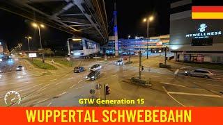 Night Cab Ride Schwebebahn Suspension Railway - Wuppertal (Germany) driver's view in 4K