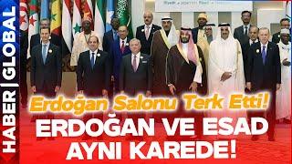 Erdoğan İle Esad Yıllar  Sonra Aynı Karede! Erdoğan Salonu Terk Etti!