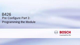 B426 Pre-Configure Part 2: Programming