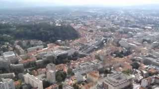 Ljubljana from  the air with paramotor