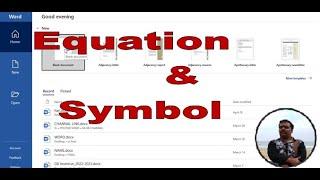 How to Insert Equation # How to Insert Symbol # Ms word 2016 # Equation # Symbol # RS DIGITAL CLASS