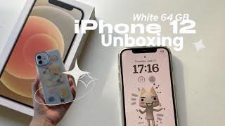 iPhone 12 unboxing ￼in 2024 (white) 64gb aesthetic set up 