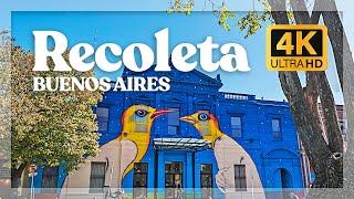 【4K】WALKING TOUR:  Recoleta - Buenos Aires ARGENTINA 2022 Travel vlog