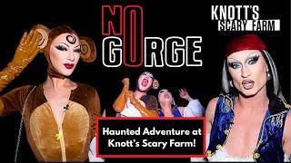 Haunted Adventure at Knott’s Scary Farm! | No Gorge with Violet Chachki and Gottmik