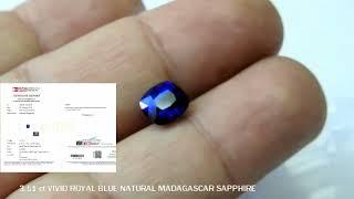 3.51 ct VIVID ROYAL BLUE NATURAL MADAGASCAR SAPPHIRE