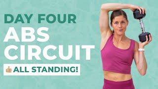 Ab Challenge Day 4: 7-Minute Ab Circuit (No Repeat, All Standing)