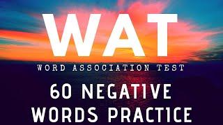 WAT words practice - 60 Negative words ssb wat words wat test ssb psychology test
