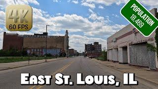 Driving Around Crumbling East St  Louis, IL in 4k Video