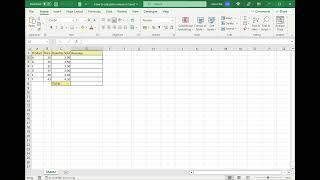 How to calculate revenue in Excel