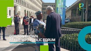 Gordon Brown at the WTO Public Forum