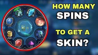 LUCKY SPIN MOBILE LEGENDS | How many spins needed to get a skin?