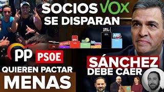 ¡LOS SOCIOS DE VOX SE DISPARAN, PP Y PSOE QUIEREN PACTAR REPARTO DE MENAS Y SÁNCHEZ DEBE CAER!