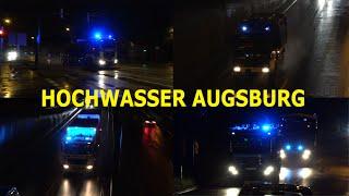 [HOCHWASSER IN AUGSBURG] WLFs, POLIZEI, RD, uvm | Einsatzfahrten zum Hochwasser 2024 in Augsburg