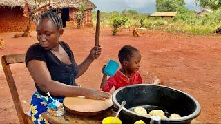 Rainy Day In an African Village #cooking most Delicious African Traditional Rural Food