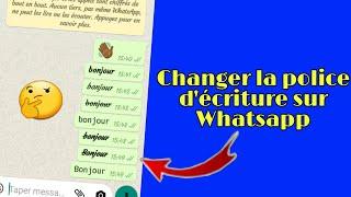 COMMENT CHANGER LA POLICE D'ÉCRITURE SUR WHATSAPP @ReseauxetApplications #Reseauxetapplications