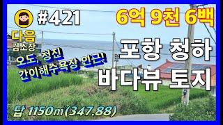 #421 포항 북구 청하면 바다뷰 토지 #다음공인중개사 #010-2622-8488 #바다뷰 #오도간이해수욕장 #청진간이해수욕장