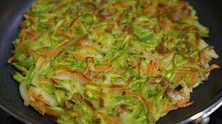 How to make the most delicious zucchini pancake! 1-minute recipe