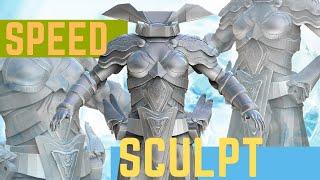 Speed Sculpt - Armor in Zbrush - Female Knight Armor