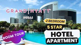 Grand Hyatt Dubai 5 star hotel apartment tour/ 2 bedroom apartment