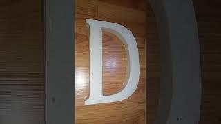 3D Letter D | Times New Roman | DIY Cardboard #Shorts