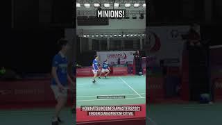 The minions lolos ke babak 16 besar!  #DaihatsuIndonesiamasters #indonesiabadmintonfestival