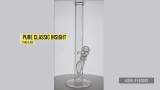 Classic Insight 3D Straight Martini Waterpipe by Pure Glass