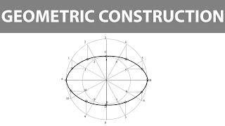 How to draw an Ellipse by Concentric Circle Method || Technical Drawing