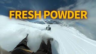 Snowboarding Fresh Powder @ Alpe d'Huez 2023 4K