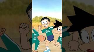 This is how Genius Nobita won the Squid Game Red Light Green Light.. #doraemon #nobita #short