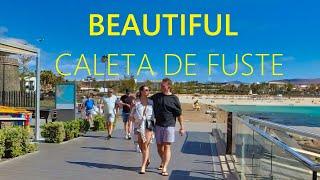 Caleta de Fuste FUERTEVENTURA Spain 2024   NEW Walking Tour in Canary Islands [4K UHD]