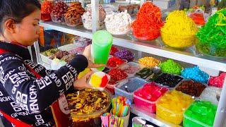 Colorful Like A Rainbow! The Best for This Summer, Rainbow Ice Dessert | Cambodian Street Food