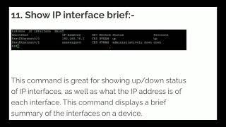 Show IP Interface Brief | Cisco Commands |