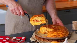 Spanish Tortilla Stuffed With Chorizo & Cheese: Traditional Spanish Omelet With A Delicious Twist!