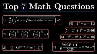 Top 7 math Olympiad Question | Popular problems | IMO