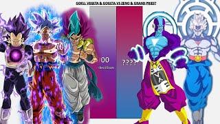 Goku & Gogeta & Vegeta  VS Zeno & Grand Priest POWER LEVELS - DB/DBZ/DBGT/DBS/SDBH/Anime War/UV