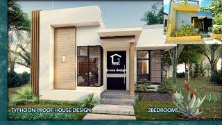 Typhoon House Design  (3x6m)  2 bedrooms